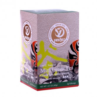 Mint Green Tea (100% Natural;light flavor) in Box